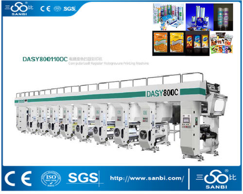 China Maquinaria de impresión automática de alta velocidad del fotograbado del motor de la impresora del rotograbado 7 proveedor