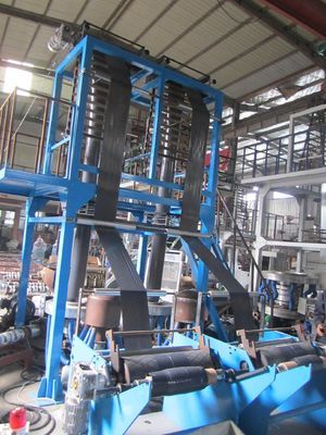 China maquinaria que sopla del plástico principal doble de la máquina de la película de la anchura LPE de 700m m que sopla proveedor