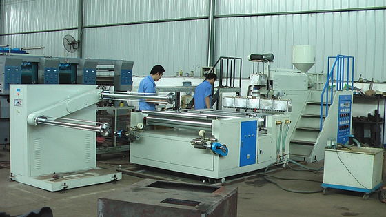 China Dos capas de los PP PE de la película del equipo del moldeo por insuflación de aire comprimido, máquina del rodaje de películas plástica proveedor